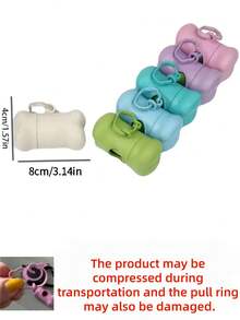 6pcs Hands-Free Pet Waste Bag Dispenser Durable Plastic Suitable For Outdoor Walks & Training Wheat Straw Bone Shape Pet Waste Bags Dog Poop Bags Dog Supplies Cat Supplies Dog Poop Bag Holder Cat Essentials Cat Supplies - Multicolor - View 11