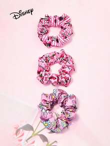 Disney 3 chiếc dây buộc tóc scrunchies trẻ em in kỹ thuật số họa tiết hoạt hình, thiết kế in kỹ thuật số thời trang dễ thương, phù hợp cho tiệc tùng, ngày tựu trường và làm quà tặng cho thanh thiếu niên - Nhiều màu - Xem 5