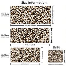 Leopard Print XL Large Mouse Pad With Stitched Edges Long Non-Slip Rubber Base Mousepad Cheetah Animal Laptop Keyboard Mat Desk Pad For Office Home Desk Decor - View 3