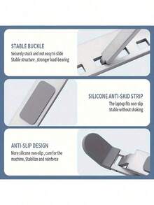 Portable Aluminum Alloy Foldable Laptop Stand, Suitable For MacBook, Personal Computer And Tablet - View 3