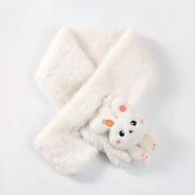 1pc New Autumn/Winter Cartoon Rabbit Cute Scarf Neck Warmer Unisex Cross Thick Neck Protector - Multicolor - View 6
