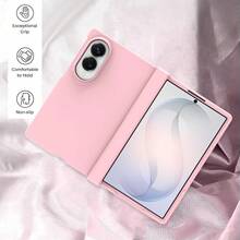 keshengtai 糖果色手機殼 附鉸鏈保護，硬 PC 背板防護手機殼，相容於 Galaxy Z Fold 8 - 粉色 - 查看 6