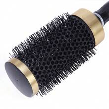Round Brush Heat Conduction Hairbrush Comb For Home Salon Hair Design For Man Woman Blow Drying Curling - Black - View 6