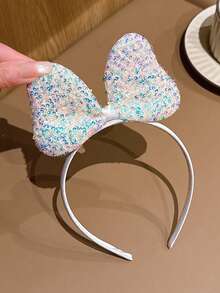 1pc Beige 3D Large Bow Headband, Minimalist Style Hair Accessory For Daily Wear - Multicolor - View 7