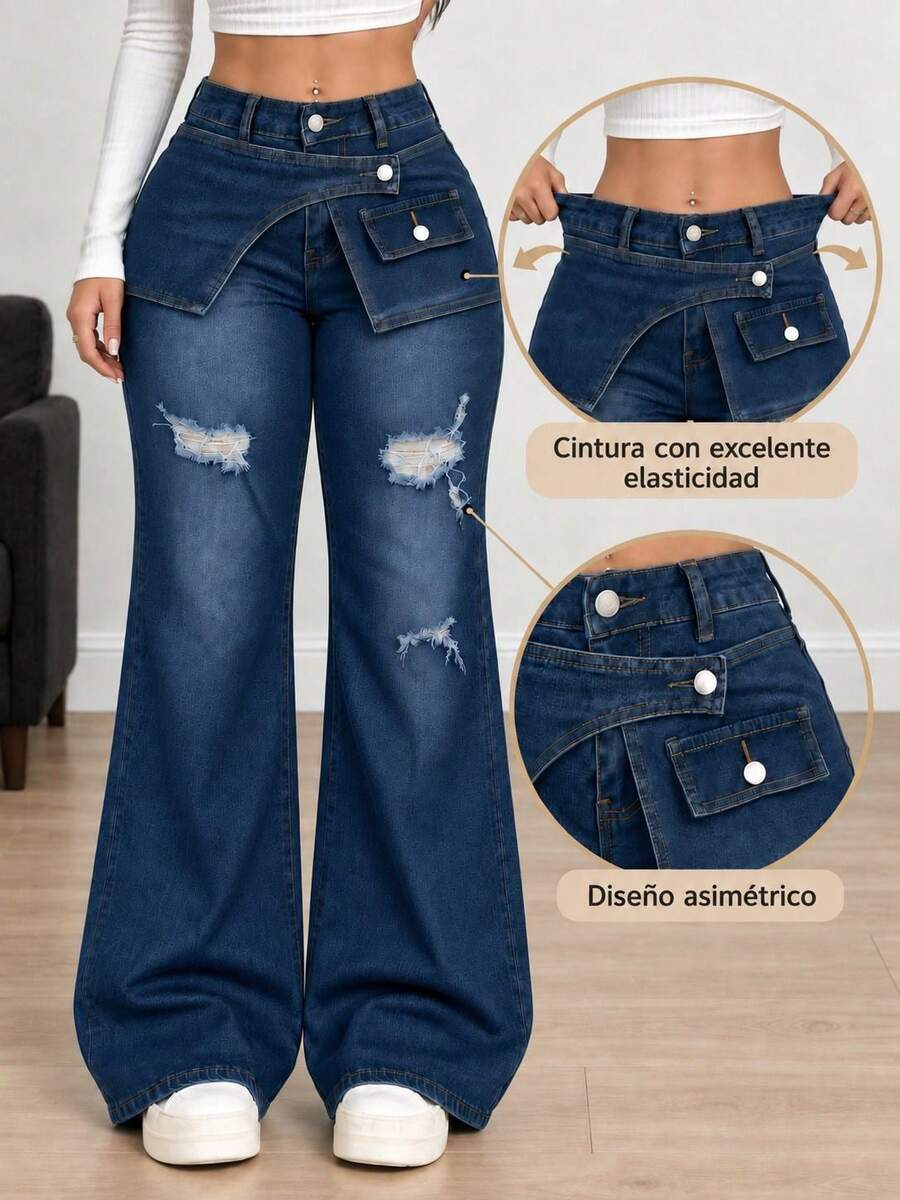 Women Jeans - Dark Wash - View 1