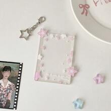 K-Pop Colorful Star Pendant Photocard Sleeve, Transparent 3 Inch Photocard Display Protective Case, Hard Card Holder - Multicolor - View 14
