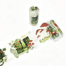 8cm*2m/Roll Forest PET Tape Floral Scenery Tape Decorative Tape For Sticker Scrapbooking Journal Loop200cm - PET Tape - View 2