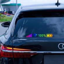 2 buah Stiker Vinyl Tahan Air untuk Mobil dan Truk dengan Indikator Baterai WIFI, Sempurna untuk Dekorasi Kaca Depan. - A - View 4