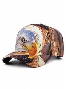 1pc Fashion Baseball Cap, Dragon & Tiger Print Hip Hop Street Skateboard Hat, Outdoor Adjustable Sun Hat, Casual Decorative Hat, Unisex - Dragon Tiger Eagle - View 16