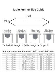 1pc Floral Embroidered Lace Table Runner, Scalloped Edge Beige Tablecloth, European Style Dining Table Decor, Suitable For Wedding, Party, Home And Kitchen Decoration - Champagne - View 6