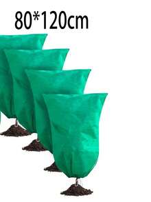 1pc Plant Winter Protection Cover, Green Breathable Plant Freeze Protection Bag With Drawstring, Reusable Frost Cloth Tree Cover For Shrubs, Potted Plants, Fruit Trees, Outdoor Garden Plant Cold, Wind & Bird Protection For Autumn Winter - Multiple Styles - View 11