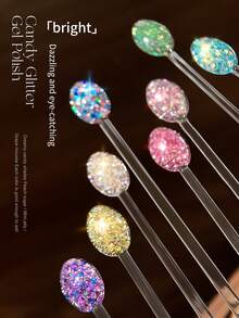 Set Gel Kuku Pemutih Seri Candy Glitter Populer 8pcs, Cocok untuk Manikur DIY di Rumah - MultiWarna - View 6