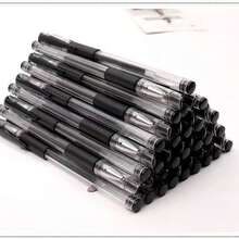 15Pcs 0.5mm Quick-Dry Black Gel Rollerball Pen, Smooth Writing, Ultra-Fast Drying, With Pen Clip, Suitable For Office And Study - Sets - View 4