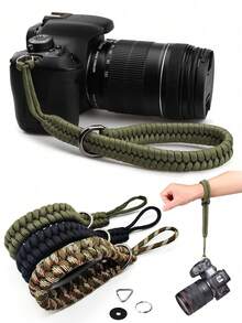 Camera Wrist Strap Set Adjustable Nylon Wristband With 1/4 Inch Screw O Ring Triangle Ring Compatible With DSLR Osmo Pocket 3 4 360 Action Cameras And Smartphone Gimbal Stabilizers - View 4