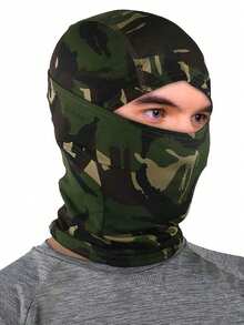 1pc/2pcs/3pcs Unisex Ski Balaclava Full Face Mask, Windproof Sun Protection Breathable Face Mask, UV Protection Ski Scarf, Suitable For Men/Women/Workers - Green Camouflage - View 5