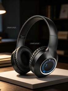 Gerripuer New Foldable Wireless Headphones With Microphone, HIFI Bass, Long Lasting Battery, Affordable Gift, Suitable For Gaming & Mobile Phones, Low Latency, Sweatproof - Black - View 11