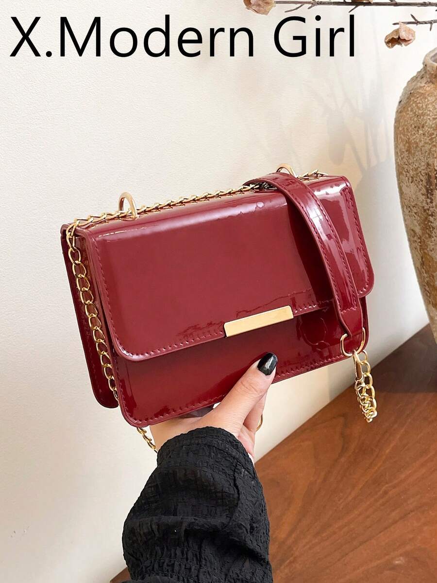 2026 Niche Design Personalized Shoulder Crossbody Bag, Elegant Chic Small Square Bag - Red - View 1