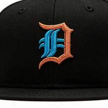 New Era 9FIFTY Adjustable Flat Brim Baseball Cap, Unisex Fashion Hat 71719 - Black - View 5