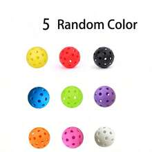 5/10pcs Pickleball Balls, 26-Hole PE Hollow Balls, 25g Lightweight Design, Stable Flight & Easy Control, Impact Resistant Training Balls With Carrying Mesh Bag, Bright Solid Colors For Practice, Casual Games & Outdoor Court Training - Multicolor - View 9