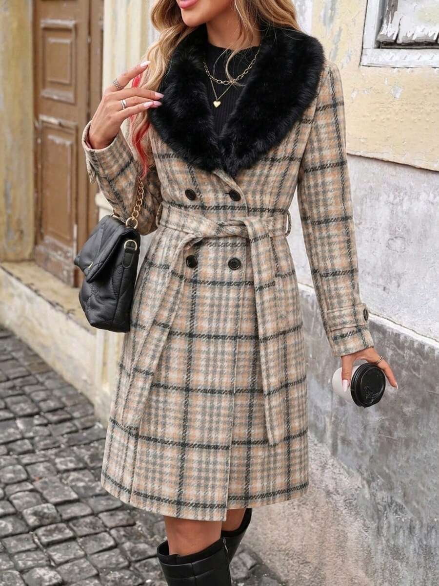 Women Overcoats - Beige - View 1
