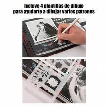 Álbum Fotos De Recortes Familiar 80 Páginas Para Manualidades Hecho Mano Uno Diy Accesorios Completos Materiales de Alta Calidad Adecuado para viajes, bodas, Navidad y otros recuerdos 28.5x21cm Rosa - Negro - Ver 6