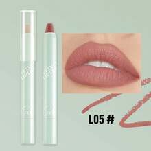 Pensil Lip Liner Dua Sisi CZEL dengan Kuas Blending Terintegrasi, Pensil Kontur Bibir Matte Tahan Lama Anti Luntur, Warna Nude untuk Pemula - 05 - View 10