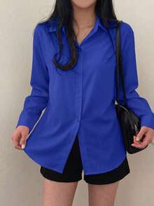 Women Blouses - Blue - View 5