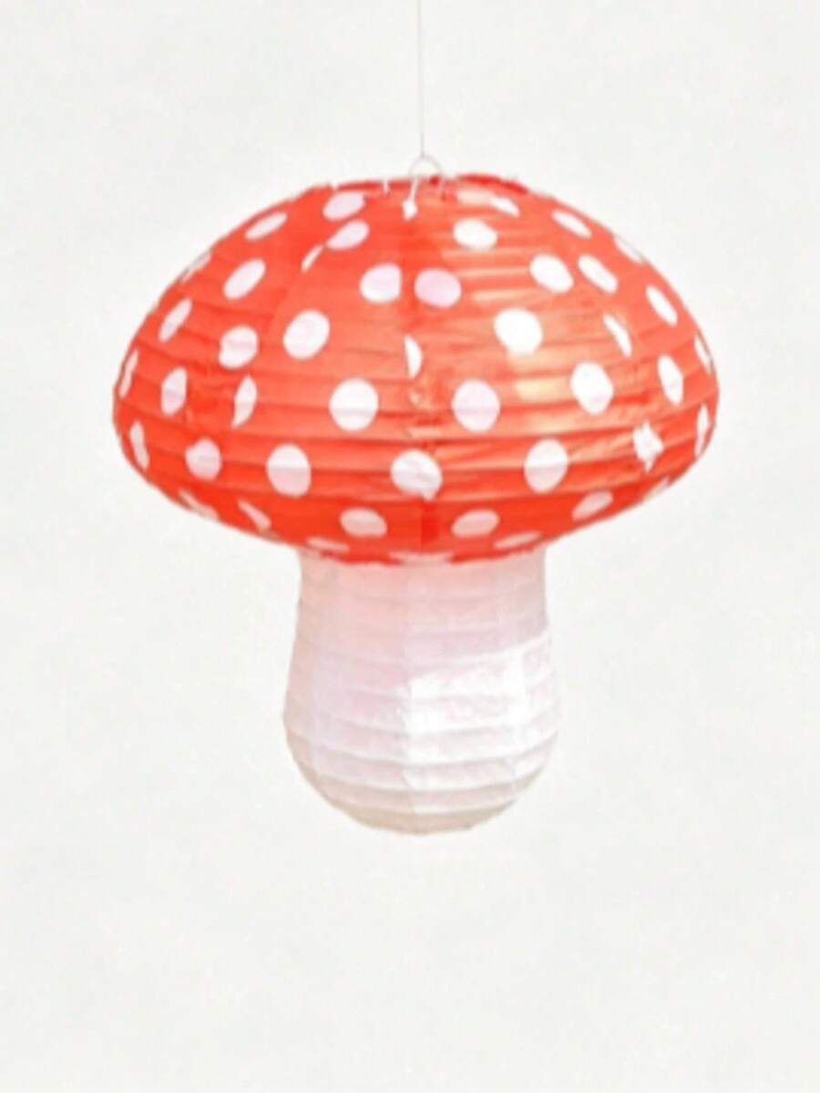 Portable Foldable Mushroom Shaped Paper Lantern, Creative Hanging Decorative Light, Suitable For Alice Theme, Picnic, Early Childhood Classroom, Christmas, Halloween, Dessert Table Decoration - Multiple Styles - View 1