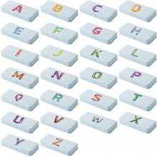 1pc Alphabet Patterned Pp Pen Case Aesthetic Minimalist Large Capacity Durable Student Stationery Storage Box School Study Office Desk Organizer Pencil Case - Blue - View 6