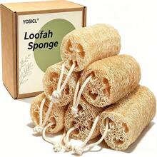 Set Spons Loofah 2/6/12pcs, Spons Luffa untuk Mengelupas Kulit Tubuh, Luffa Mandi untuk Pria dan Wanita, Alat Pembersih Kulit Punggung dan Wajah Saat Mandi - MultiWarna - View 1