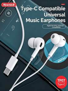 Newmine CM33 Wired Headphones Feature A Minimalist Design, Making Them Versatile, Portable, And Easy To Use. Simply Plug And Play For An Immersive Stereo Sound Experience. - View 1