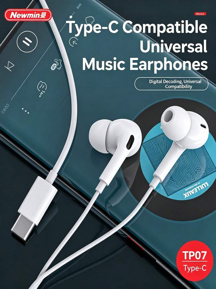Newmine CM33 Wired Headphones Feature A Minimalist Design, Making Them Versatile, Portable, And Easy To Use. Simply Plug And Play For An Immersive Stereo Sound Experience. - View 1