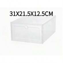 1pc Stackable Transparent Shoe Storage Box, Dust-Proof Shoe Organizer Box, Easy Assembly Space-Saving Shoe Box, Suitable For Bedroom, Entryway - View 6