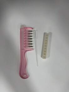 1pc Transparent Hair Care Massage Comb, Unisex, Wide Tooth Hair Comb, Home Multifunctional Liquid Dispensing Hair Care Comb - Multi-color - View 9