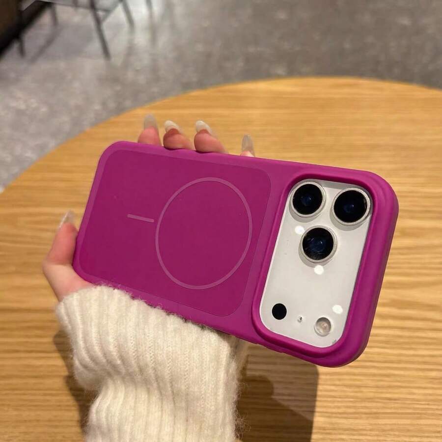 Luxury Fluorescent Liquid Silicone Phone Case, Compatible With IPhone 18 Pro Max, 17 Air, 16, 15, 14, 13, 12, 17 Pro Max Plus, Magnetic Soft Shell