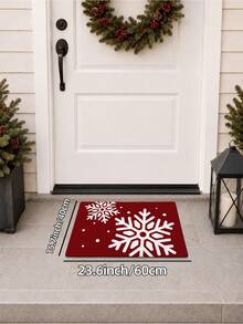 DAJIANG 1PC Door Mat Outdoor Rugs Christmas Snowflake Pattern Welcome Mat Runner Area Rug TPR Backing Non-Slip Floor Mat, For Bathroom, Indoor, Corridor, Bedroom, Living Room, Beside Throw Rugs Machine Washable Rug, Easy Clean Entryway Mat Fall Home Decor - Multicolor - View 12