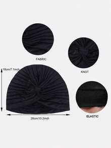 4PCS Women's Headscarf Hat Headwrap Hat Polyester Breathable Hat Suitable For Daily Use - Multicolor - View 2