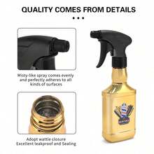Salon Hair Spray Bottle, Electroplated Reusable Hair Mist Sprayer, Adjustable Nozzle Hair Spray Bottle - Multicolor - View 9