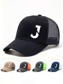 1pc Letter Print Baseball Cap Unisex Fashion Versatile Trucker Hat Baseball Cap Suitable For Daily Wear - Multicolor - View 1