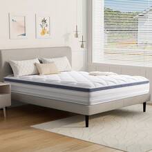 22/25cm Memory Cotton Mixed Mattress, Silent Independent Bagged Spring, Brings A Cool Sleep Experience, Available In Single, Small Double, And Double Sizes, Ready To Use Out Of The Box - 22cm Grey - View 3