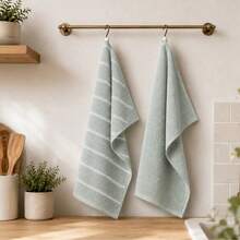 %100 Cotton Kitchen Towels – Soft & Absorbent & Dish Towels 2/3pcs - Mint Blue - View 10