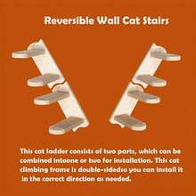 1pc Cat Wall Shelf & 1pc Perch, Tassel Cat Hammock, Cat Ladder, Modern Cat Furniture Suitable For Sleeping, Playing And Climbing - Apricot - View 12