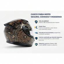 Casco para Moto Certificado con Doble Visor, para Hombre y Mujer - B - Ver 2