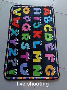 1PC Cartoon Dinosaur 26 Alphabet Rectangular Floor Mat, English Letter Bedroom Decor Rug, Soft Decorative Mat, Bedroom Balcony Universal Style, Lively And Dreamy Style, Suitable For Parent-Child Play Area And Other Scenes; Decorative Rug, Bedroom Decor, Small Rug, Carpet, Home Decor, Living Room Rug, Living Room Small Rug, Bedroom Rug, Living Room Home Decor, Outdoor Rug, Washable Rug - Multicolor - View 12