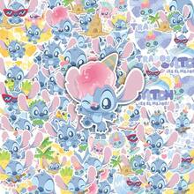 50pcs Disney Stitch Cartoon Pattern Stickers, Self-Adhesive Asymmetrical Shaped Stickers, Suitable For Scrapbooking And Notebooks - Ideal Christmas Gift - Multicolor - View 11