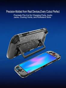 Compatible With Switch 2, 2pcs Split Transparent Protective Covers + 1pc Diamond Pattern Crystal Protective Shell Set, Ultra-Thin Hard Shell Can Be Directly Placed In Charging Dock, Practical Gaming Accessory, Scratch-Resistant And Shock-Proof, Suitable For Joy-Con 2 Controller. - View 3