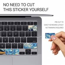 1pc Shortcut Key Sticker For Apple/Windows Laptop Series, Compatible With Word And Excel Software, Black/White/Transparent Optional - View 11