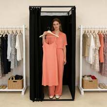 1PCS Fitting Room Portable Clothing Store Fitting Room Clothing Store Fitting Room Dressing Room - Black - View 10