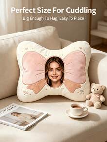 1pc DIY Customized Personalized Creative Pillow, Cushion, Gift For Girlfriend/Wife, Home Decor | Holiday Decoration | Wedding | Birthday Gift | Anniversary, Suitable For Halloween, Christmas, Thanksgiving, Valentine's Day - Multicolor - View 4