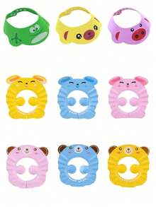 1pc Shower Hat Bunny Shaped Pink Adjustable Elastic Baby Shower Cap, Waterproof Shampoo Bath Protection Cover(Soft EVA Foam, Non-Plastic) - Multicolor - View 8